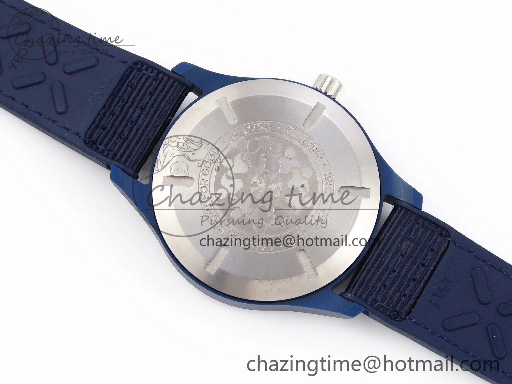 Pilot’s Watch Laureus Blue Ceramic IW328101 ZF 1:1 Best Edition on Blue Nylon Strap A32111