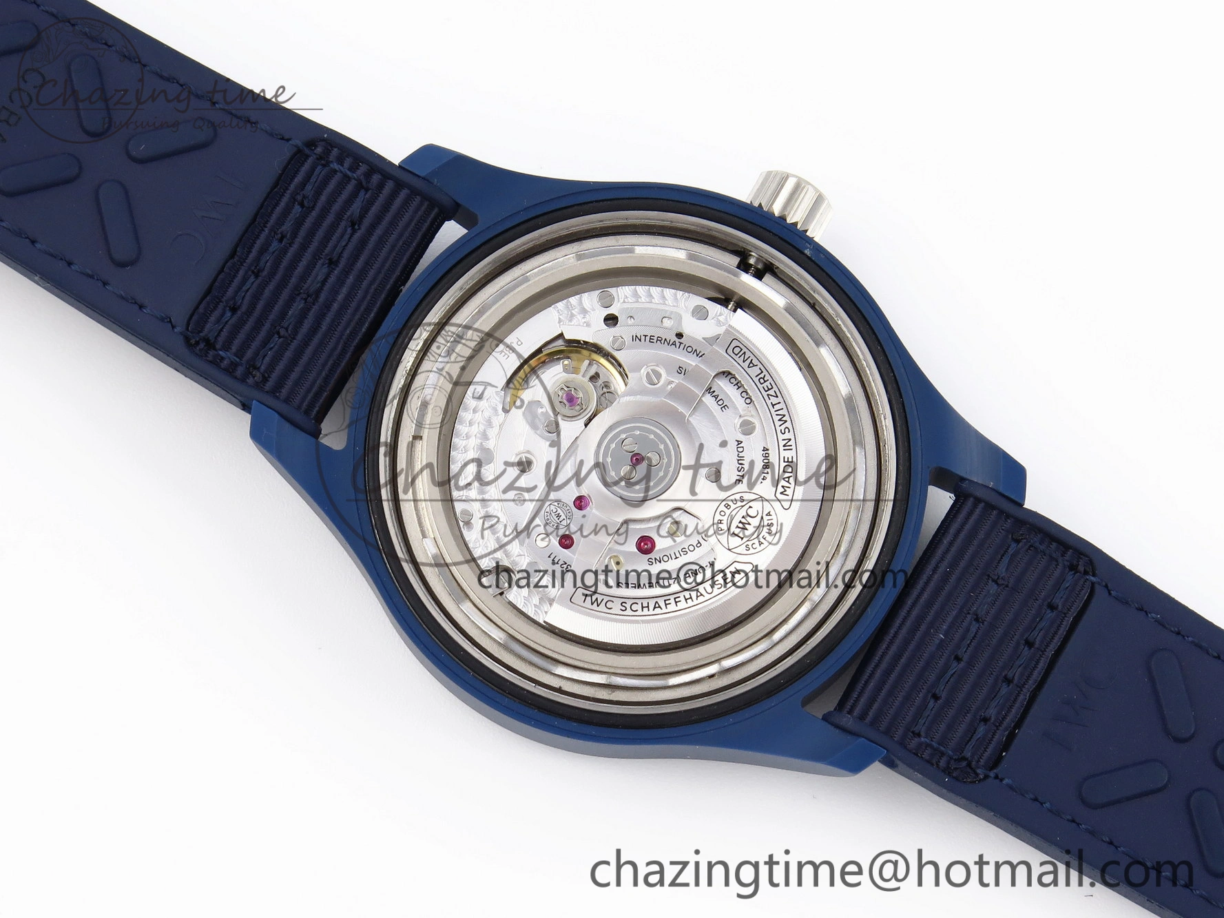 Pilot’s Watch Laureus Blue Ceramic IW328101 ZF 1:1 Best Edition on Blue Nylon Strap A32111