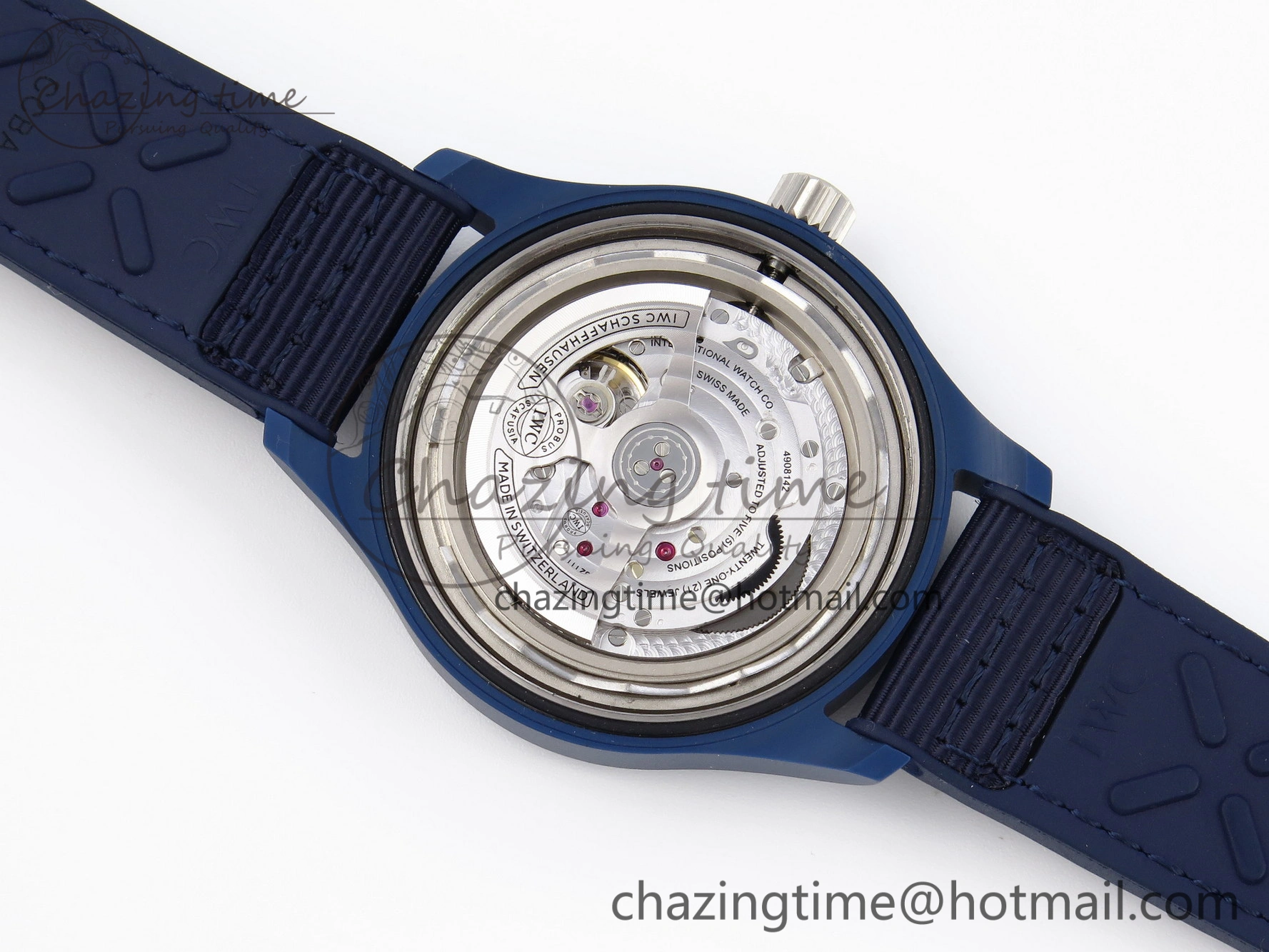 Pilot’s Watch Laureus Blue Ceramic IW328101 ZF 1:1 Best Edition on Blue Nylon Strap A32111