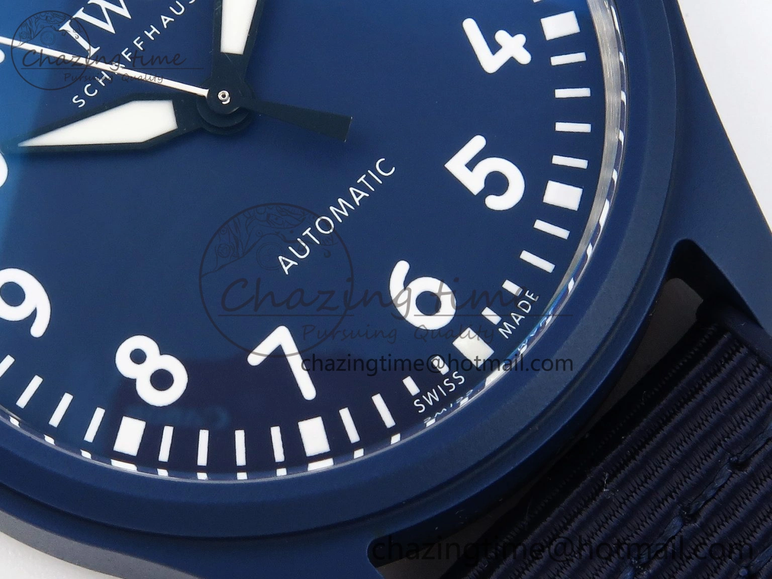 Pilot’s Watch Laureus Blue Ceramic IW328101 ZF 1:1 Best Edition on Blue Nylon Strap A32111