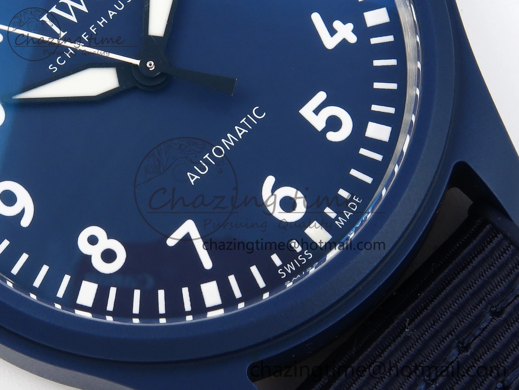 Pilot’s Watch Laureus Blue Ceramic IW328101 ZF 1:1 Best Edition on Blue Nylon Strap A32111