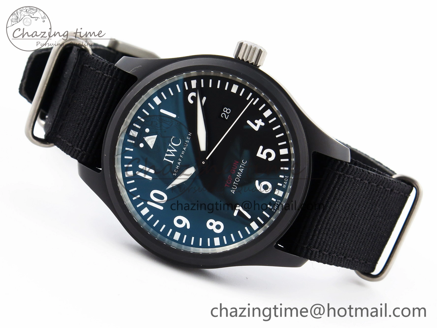 Pilot’s Watch Top Gun Black Ceramic IW326901 ZF 1:1 Best Edition on Black Nylon Strap A32111