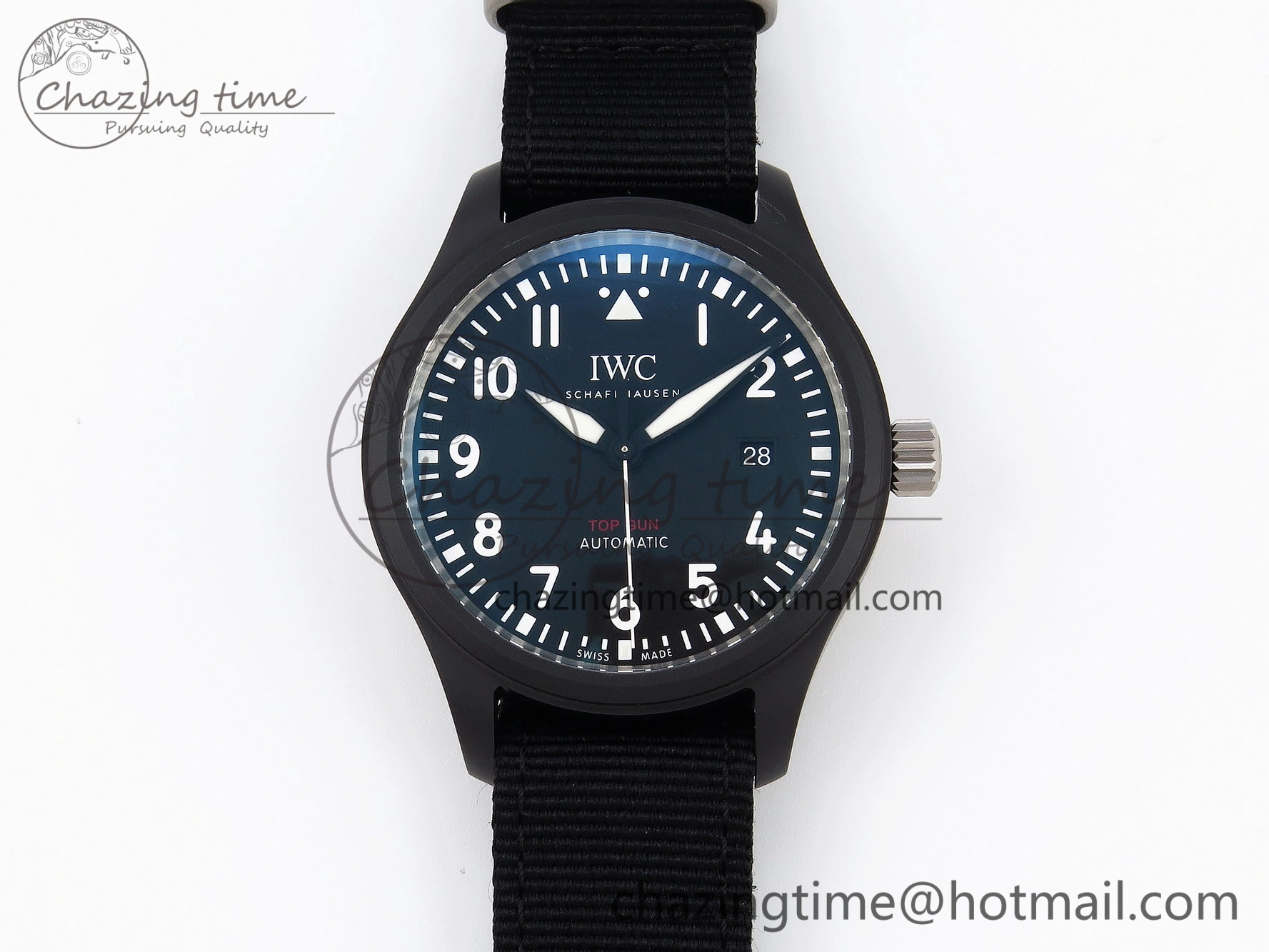 Pilot’s Watch Top Gun Black Ceramic IW326901 ZF 1:1 Best Edition on Black Nylon Strap A32111