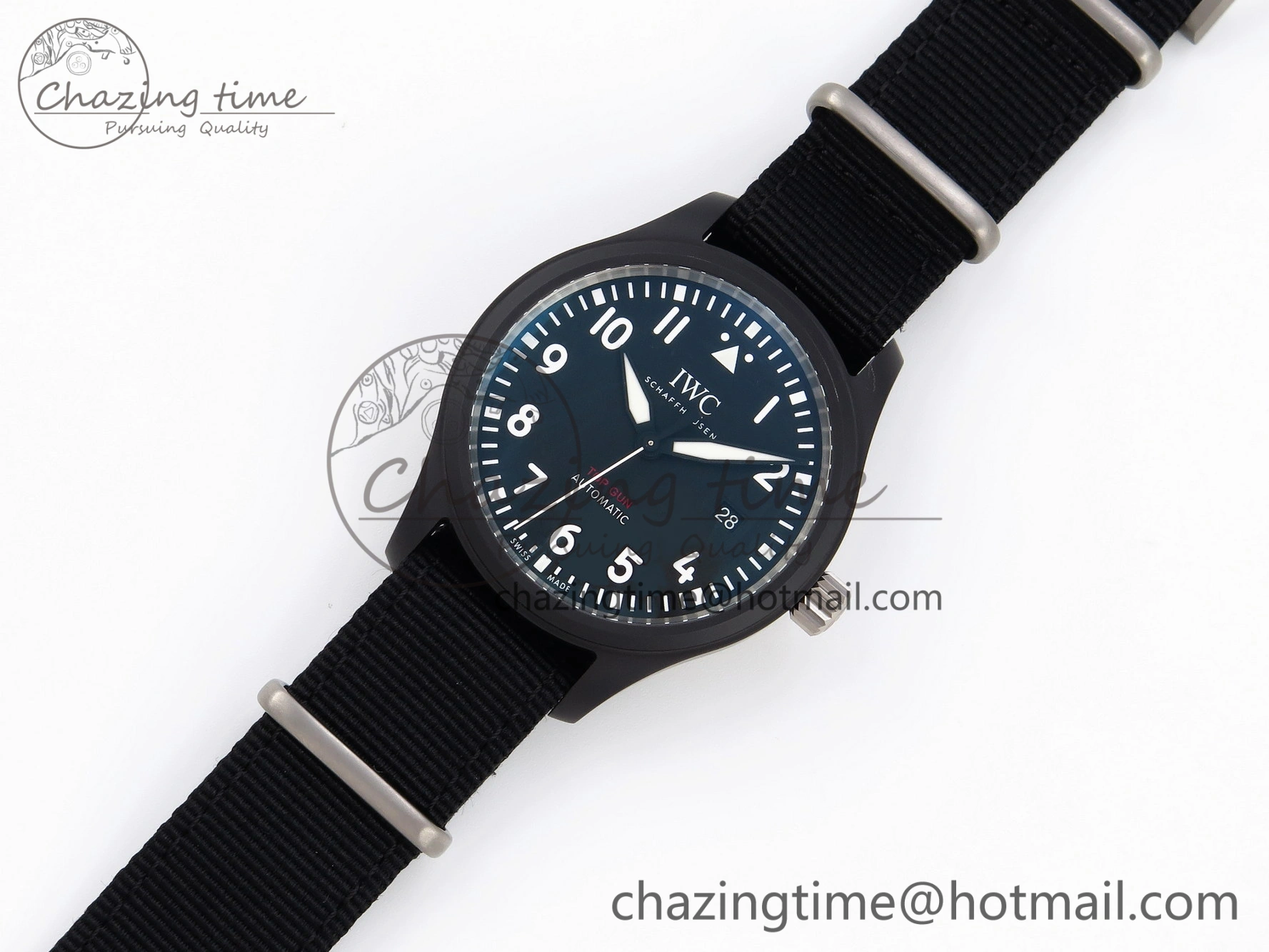 Pilot’s Watch Top Gun Black Ceramic IW326901 ZF 1:1 Best Edition on Black Nylon Strap A32111