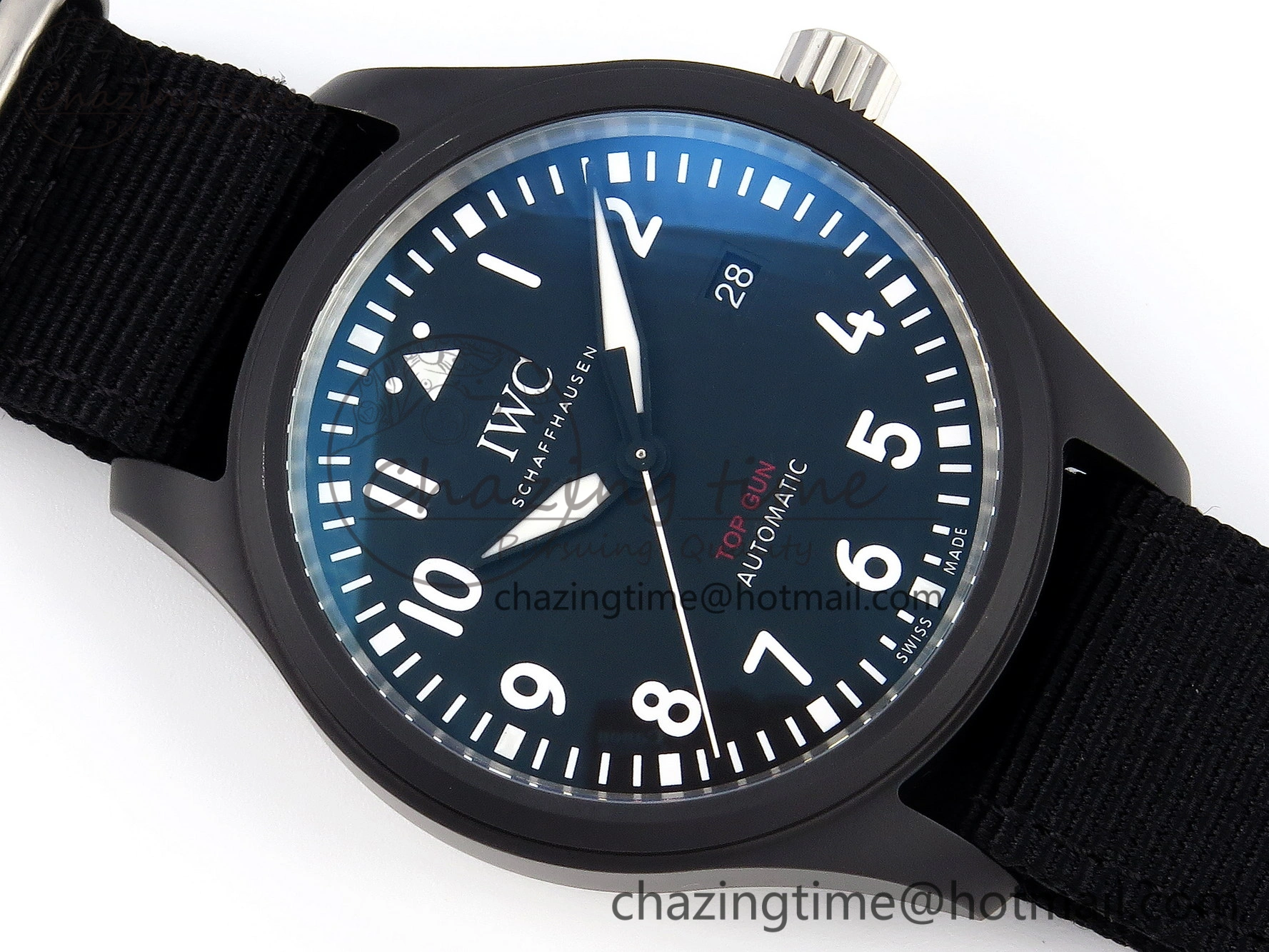 Pilot’s Watch Top Gun Black Ceramic IW326901 ZF 1:1 Best Edition on Black Nylon Strap A32111