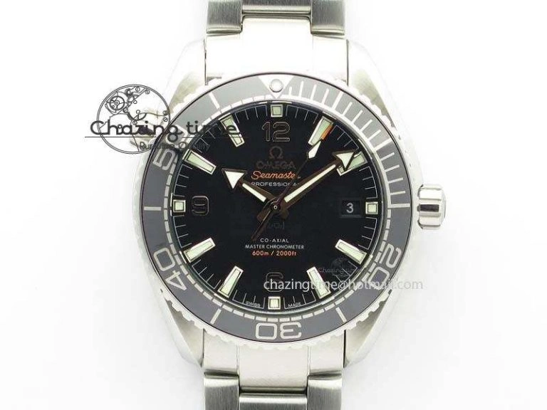 Planet Ocean 2016 43.5mm SS Black Bezel BP 1:1 Best Edition Black Dial On SS Bracelet A8900
