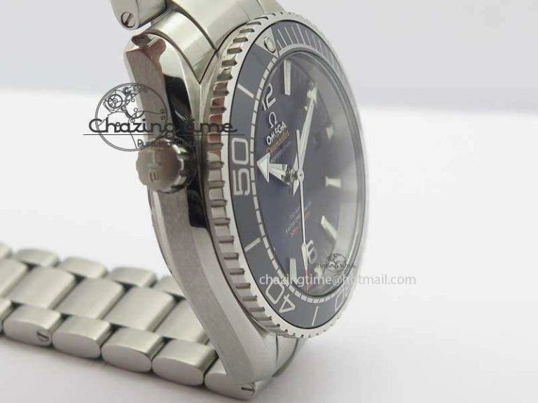 Planet Ocean 2016 43.5mm SS Black Bezel BP 1:1 Best Edition Black Dial On SS Bracelet A8900
