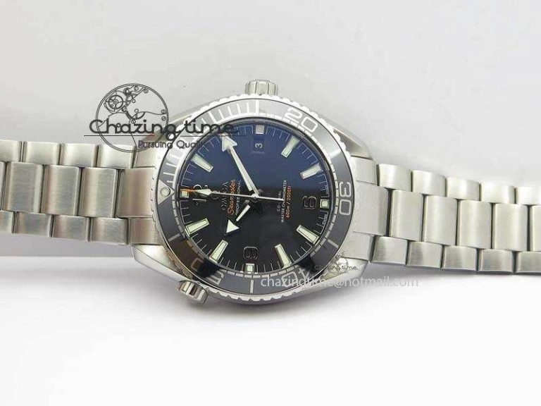 Planet Ocean 2016 43.5mm SS Black Bezel BP 1:1 Best Edition Black Dial On SS Bracelet A8900