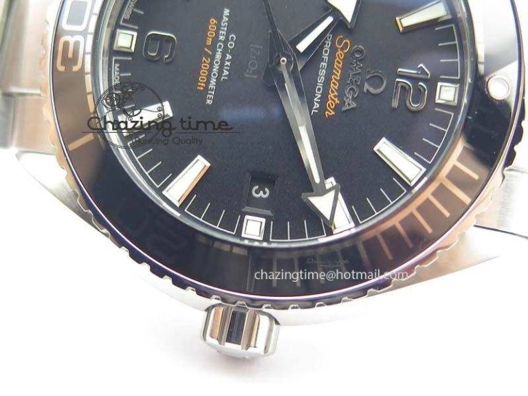 Planet Ocean 2016 43.5mm SS Black Bezel BP 1:1 Best Edition Black Dial On SS Bracelet A8900