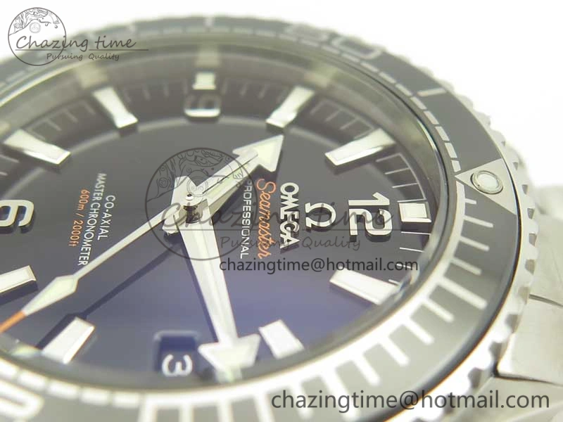 Planet Ocean 2016 43.5mm SS Black Bezel OM 1:1 Best Edition Black Dial on SS Bracelet A8900 V2