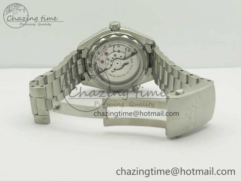 Planet Ocean 2016 43.5mm SS Blue Bezel OM 1:1 Best Edition Blue Dial on SS Bracelet A8900 V2
