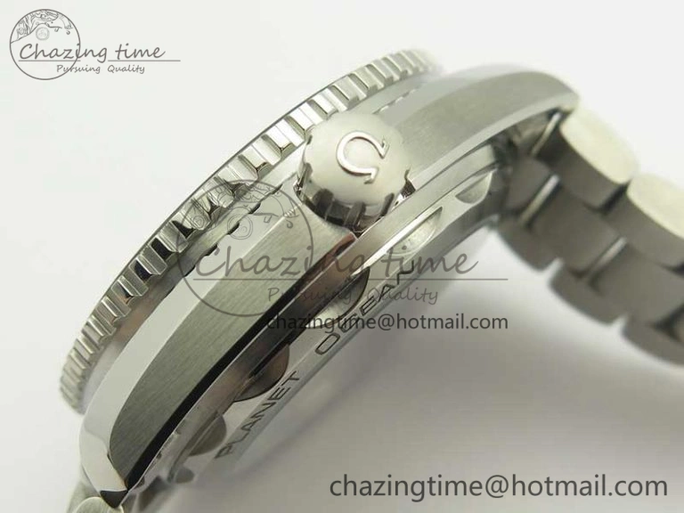 Planet Ocean 2016 43.5mm SS Blue Bezel OM 1:1 Best Edition Blue Dial on SS Bracelet A8900 V2
