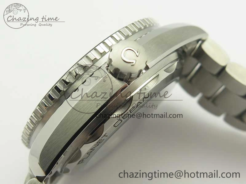 Planet Ocean 2016 43.5mm SS Blue Bezel OM 1:1 Best Edition Blue Dial on SS Bracelet A8900 V2