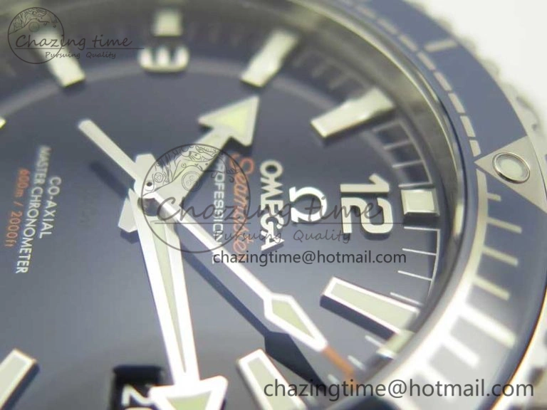 Planet Ocean 2016 43.5mm SS Blue Bezel OM 1:1 Best Edition Blue Dial on SS Bracelet A8900 V2