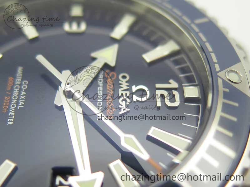 Planet Ocean 2016 43.5mm SS Blue Bezel OM 1:1 Best Edition Blue Dial on SS Bracelet A8900 V2