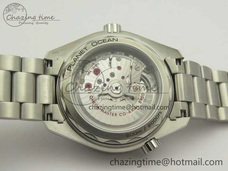 Planet Ocean 2016 43.5mm SS Blue Bezel OM 1:1 Best Edition Blue Dial on SS Bracelet A8900 V2