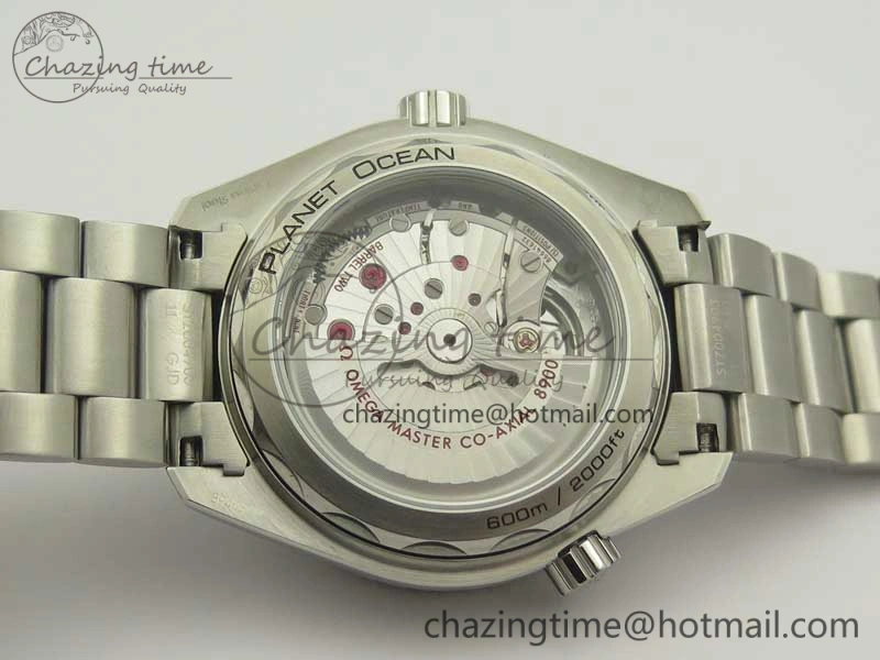 Planet Ocean 2016 43.5mm SS Blue Bezel OM 1:1 Best Edition Blue Dial on SS Bracelet A8900 V2
