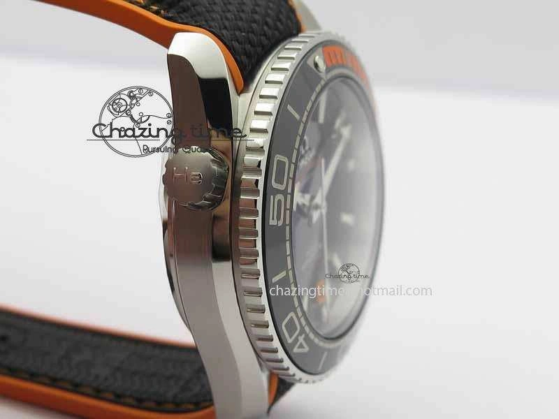 Planet Ocean 2016 43.5mm SS OM 1:1 Best Edition Black Dial On Black Nylon Strap A8900