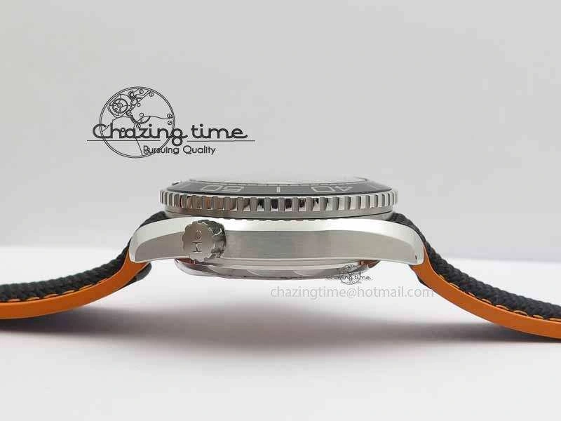 Planet Ocean 2016 43.5mm SS OM 1:1 Best Edition Black Dial On Black Nylon Strap A8900