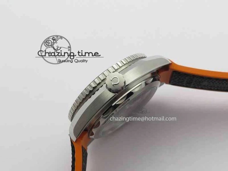Planet Ocean 2016 43.5mm SS OM 1:1 Best Edition Black Dial On Black Nylon Strap A8900