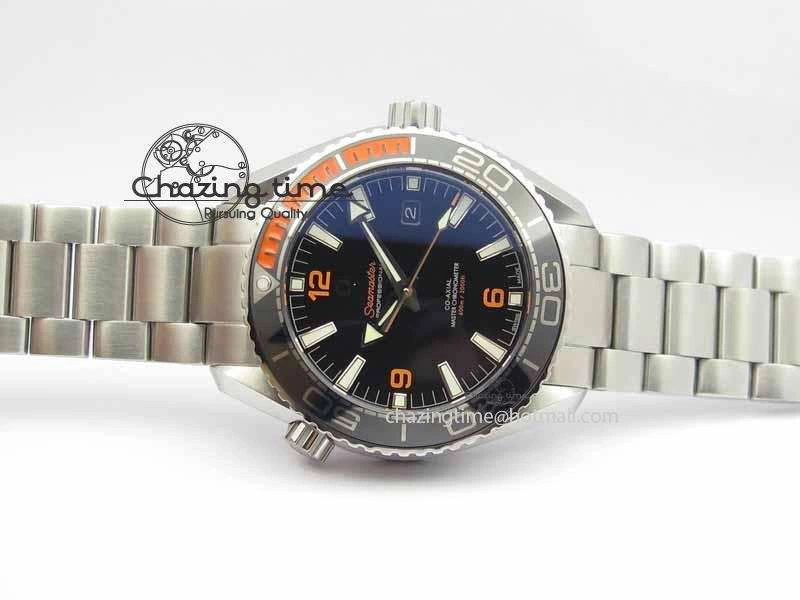 Planet Ocean 2016 43.5mm SS OM 1:1 Best Edition Black Dial On SS Bracelet A8900