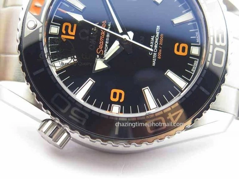 Planet Ocean 2016 43.5mm SS OM 1:1 Best Edition Black Dial On SS Bracelet A8900