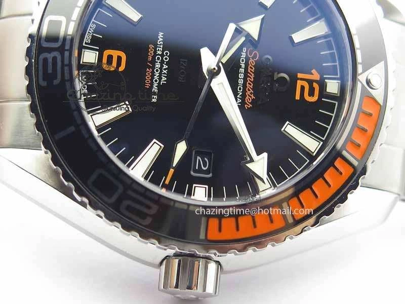 Planet Ocean 2016 43.5mm SS OM 1:1 Best Edition Black Dial On SS Bracelet A8900