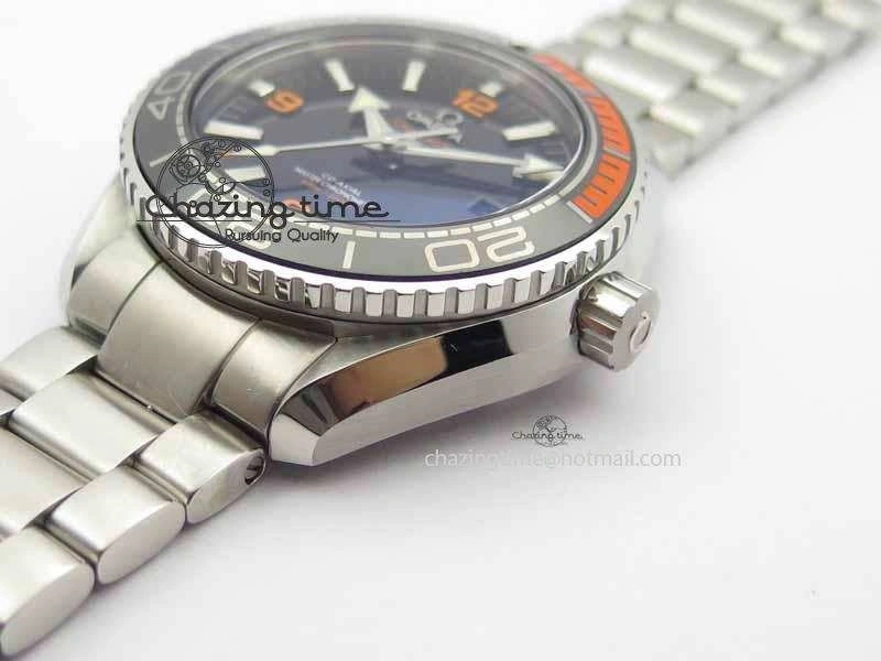 Planet Ocean 2016 43.5mm SS OM 1:1 Best Edition Black Dial On SS Bracelet A8900