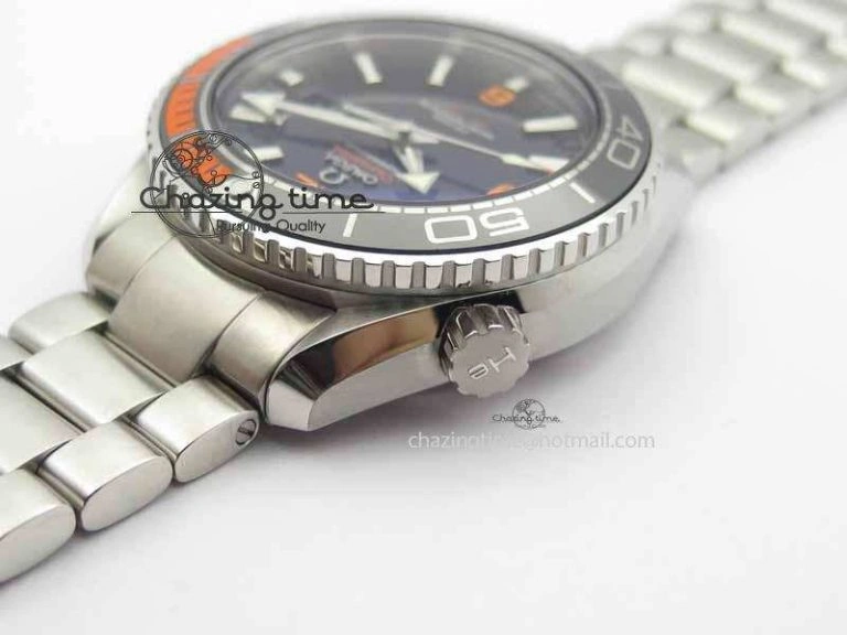Planet Ocean 2016 43.5mm SS OM 1:1 Best Edition Black Dial On SS Bracelet A8900