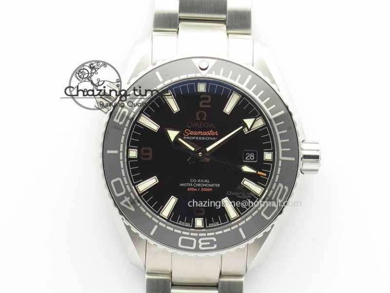 Planet Ocean 2016 43.5mm SS OM 1:1 Best Edition Black Dial On SS Bracelet A8900