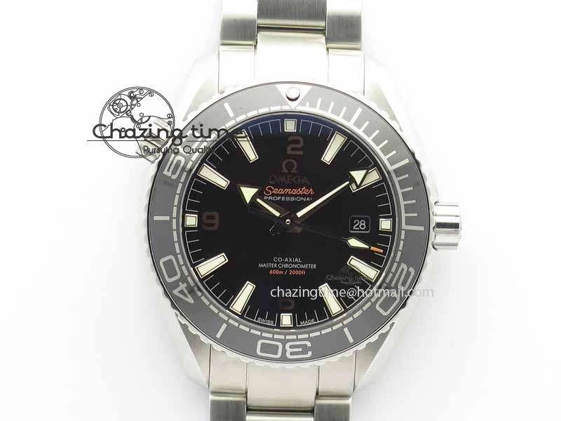 Planet Ocean 2016 43.5mm SS OM 1:1 Best Edition Black Dial On SS Bracelet A8900