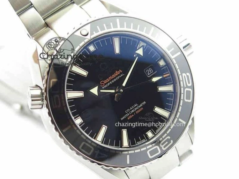 Planet Ocean 2016 43.5mm SS OM 1:1 Best Edition Black Dial On SS Bracelet A8900