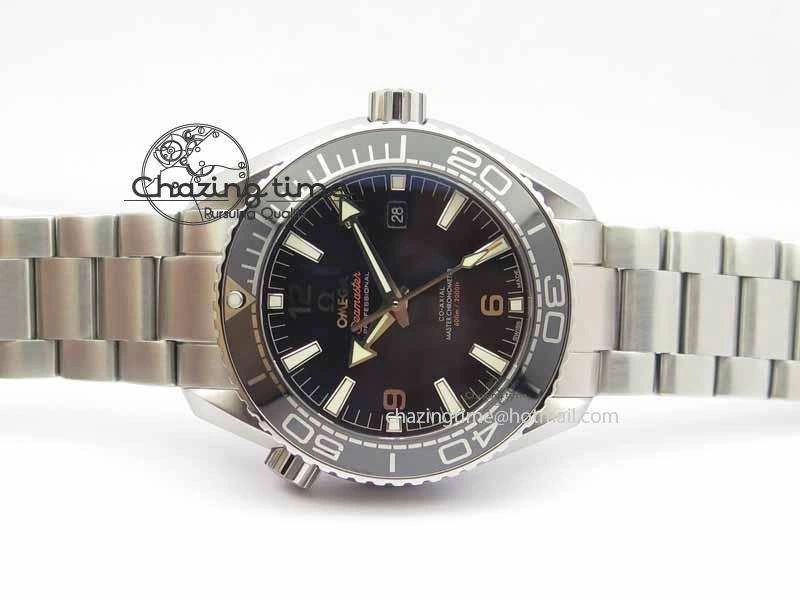 Planet Ocean 2016 43.5mm SS OM 1:1 Best Edition Black Dial On SS Bracelet A8900