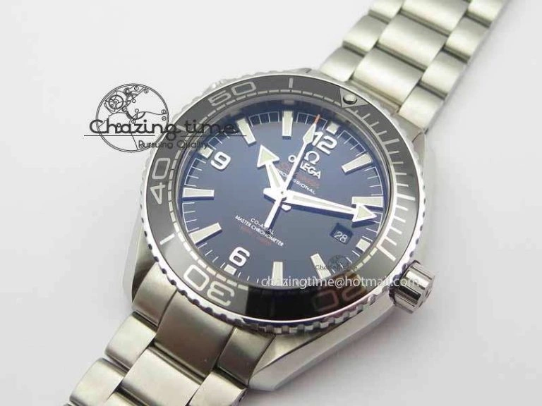 Planet Ocean 2016 43.5mm SS OM 1:1 Best Edition Black Dial On SS Bracelet A8900