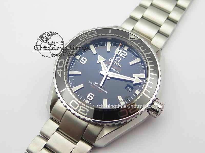 Planet Ocean 2016 43.5mm SS OM 1:1 Best Edition Black Dial On SS Bracelet A8900