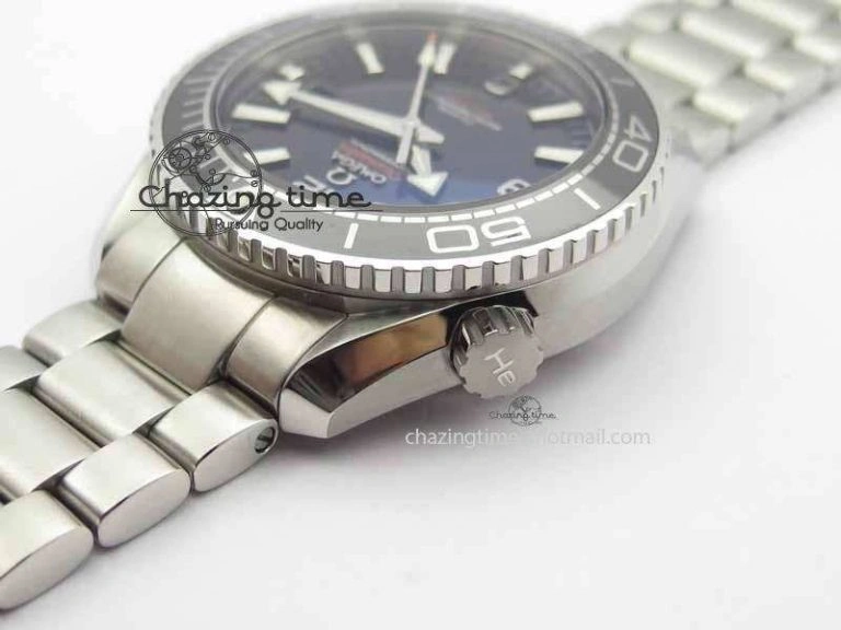 Planet Ocean 2016 43.5mm SS OM 1:1 Best Edition Black Dial On SS Bracelet A8900