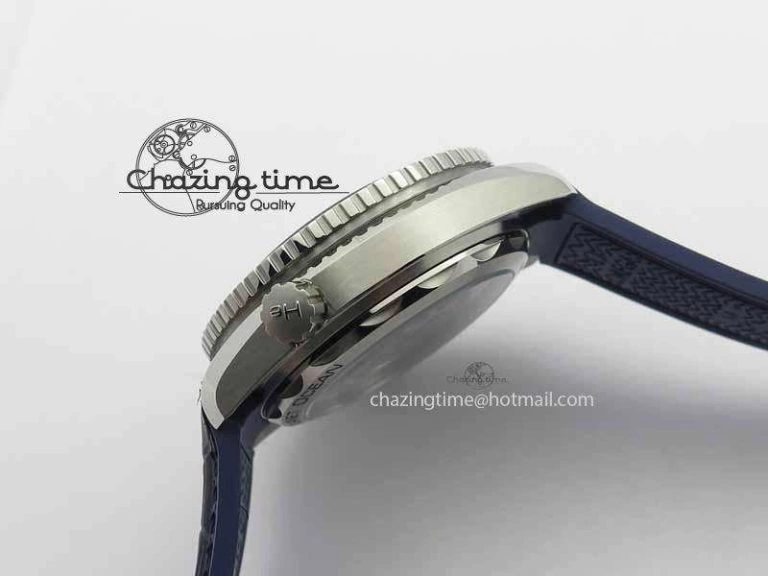 Planet Ocean 2016 43.5mm SS OM 1:1 Best Edition Blue Dial On Blue Leather Strap A8900