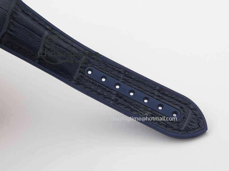 Planet Ocean 2016 43.5mm SS OM 1:1 Best Edition Blue Dial On Blue Leather Strap A8900