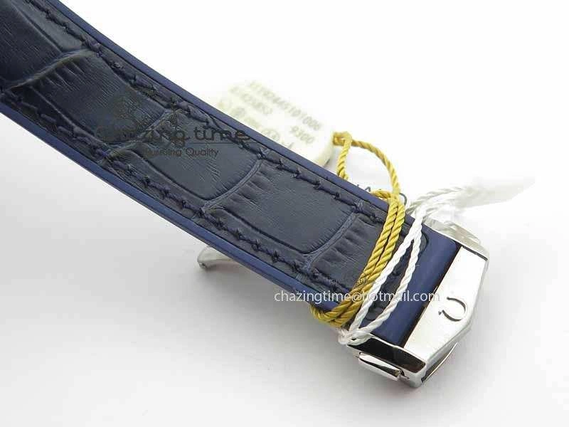Planet Ocean 2016 43.5mm SS OM 1:1 Best Edition Blue Dial On Blue Leather Strap A8900