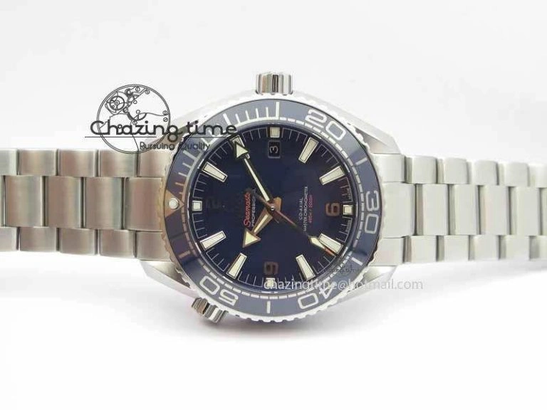 Planet Ocean 2016 43.5mm SS OM 1:1 Best Edition Blue Dial On SS Bracelet A8900