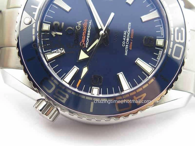 Planet Ocean 2016 43.5mm SS OM 1:1 Best Edition Blue Dial On SS Bracelet A8900