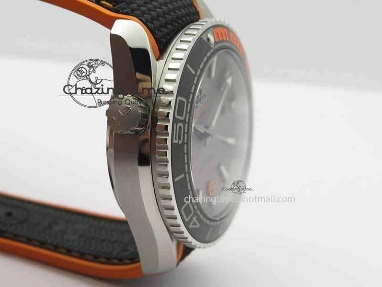 Planet Ocean 2016 43.5mm SS OM 1:1 Best Edition Gray Dial On Black Nylon Strap A8900