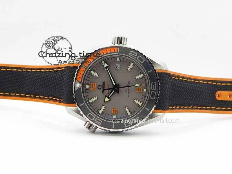 Planet Ocean 2016 43.5mm SS OM 1:1 Best Edition Gray Dial On Black Nylon Strap A8900