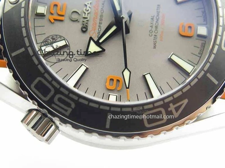 Planet Ocean 2016 43.5mm SS OM 1:1 Best Edition Gray Dial On Black Nylon Strap A8900