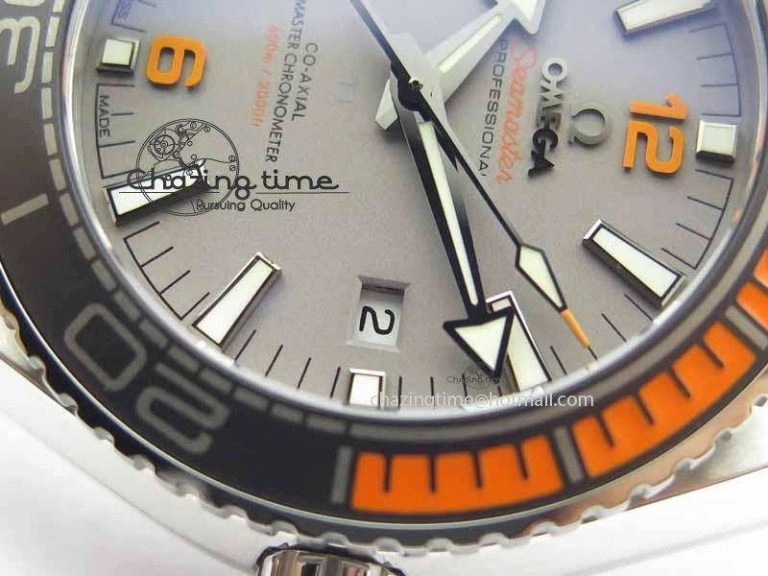 Planet Ocean 2016 43.5mm SS OM 1:1 Best Edition Gray Dial On Black Nylon Strap A8900