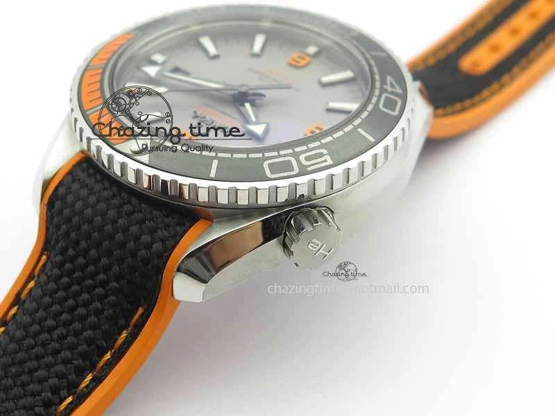 Planet Ocean 2016 43.5mm SS OM 1:1 Best Edition Gray Dial On Black Nylon Strap A8900