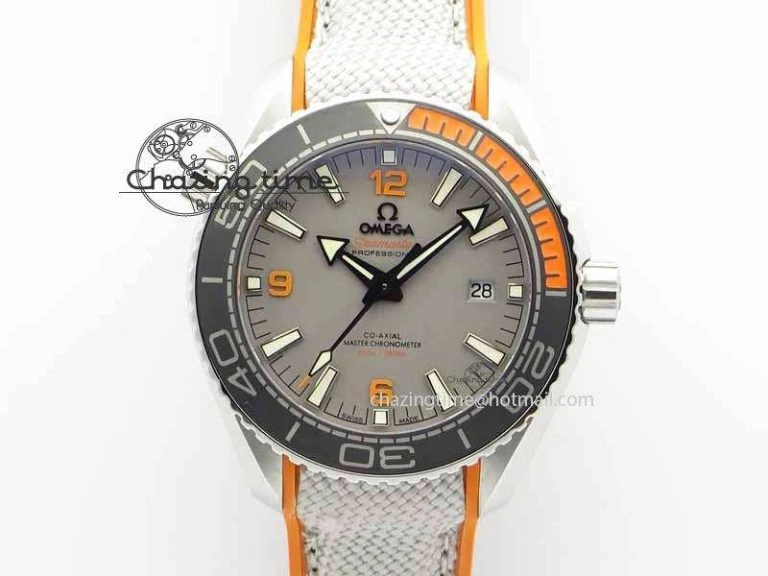 Planet Ocean 2016 43.5mm SS OM 1:1 Best Edition Gray Dial On Nylon Strap A8900