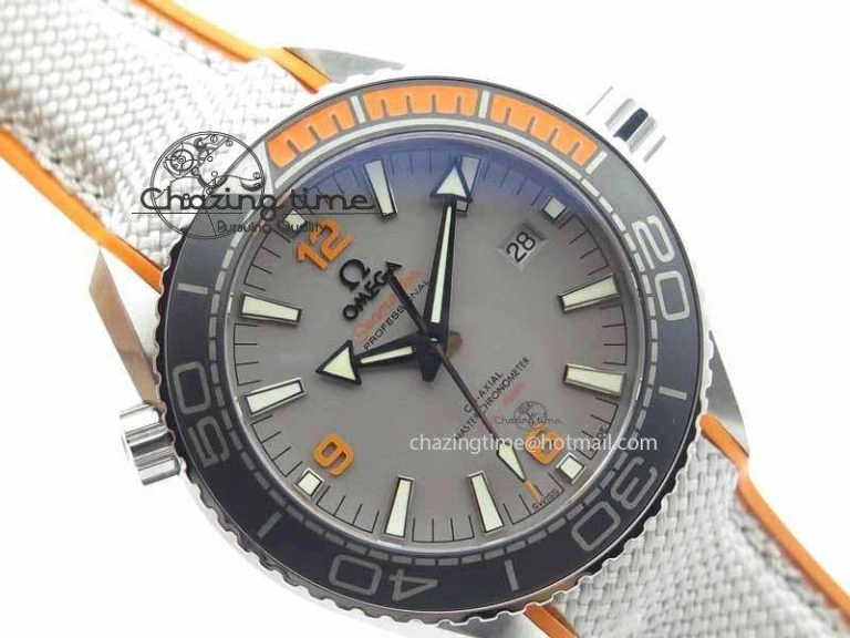 Planet Ocean 2016 43.5mm SS OM 1:1 Best Edition Gray Dial On Nylon Strap A8900