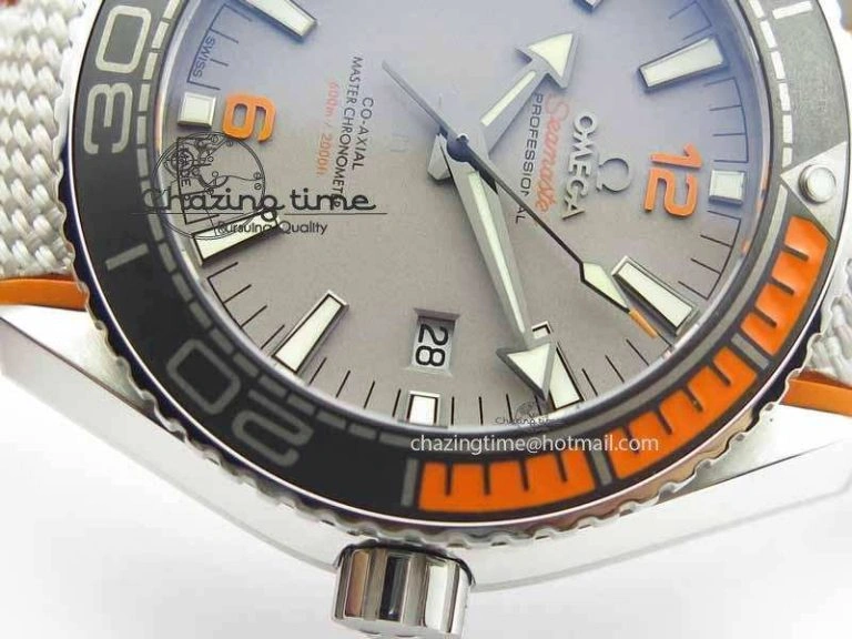 Planet Ocean 2016 43.5mm SS OM 1:1 Best Edition Gray Dial On Nylon Strap A8900