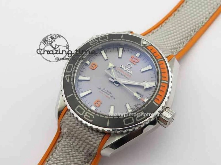 Planet Ocean 2016 43.5mm SS OM 1:1 Best Edition Gray Dial On Nylon Strap A8900